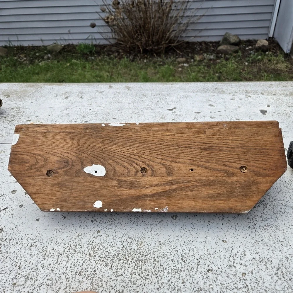 Handmade Solid Wood Wall Shelf Coat Rack 3 Pegs 20